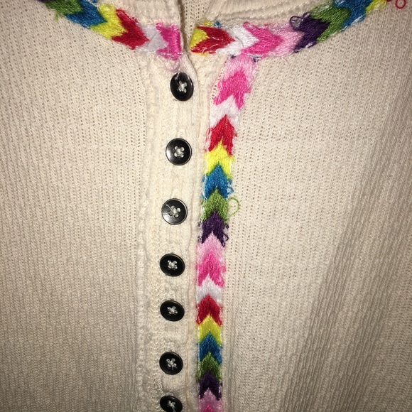 Free people henley ivory rainbow top xs - Picture 3 of 3